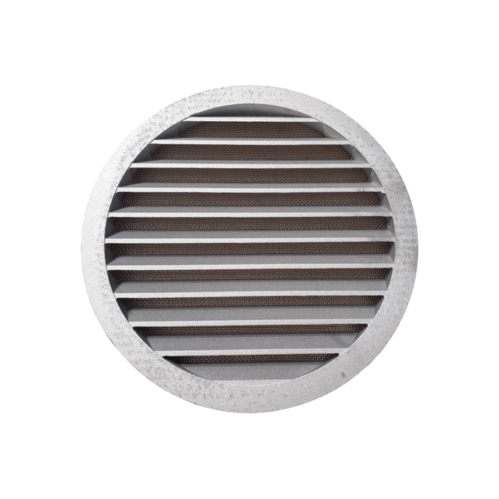 Grille extérieure aluminium circulaire GAC pas d'aillettes 20 mm