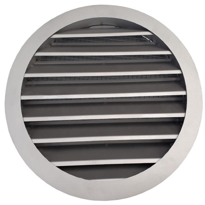 GRILLE VENTILATION RONDE INOX NOIR 150MM