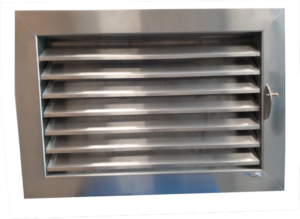 Grille à lames orientables inox